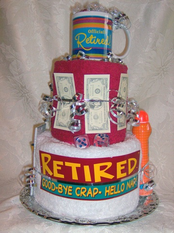 Retirement Towel Cake